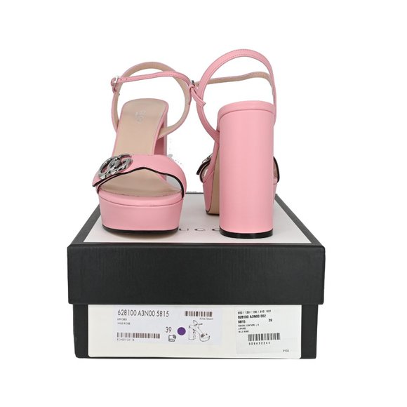 Gucci Women's 628100 GG Marmont Leather Platform Sandals - Picture 8 of 12